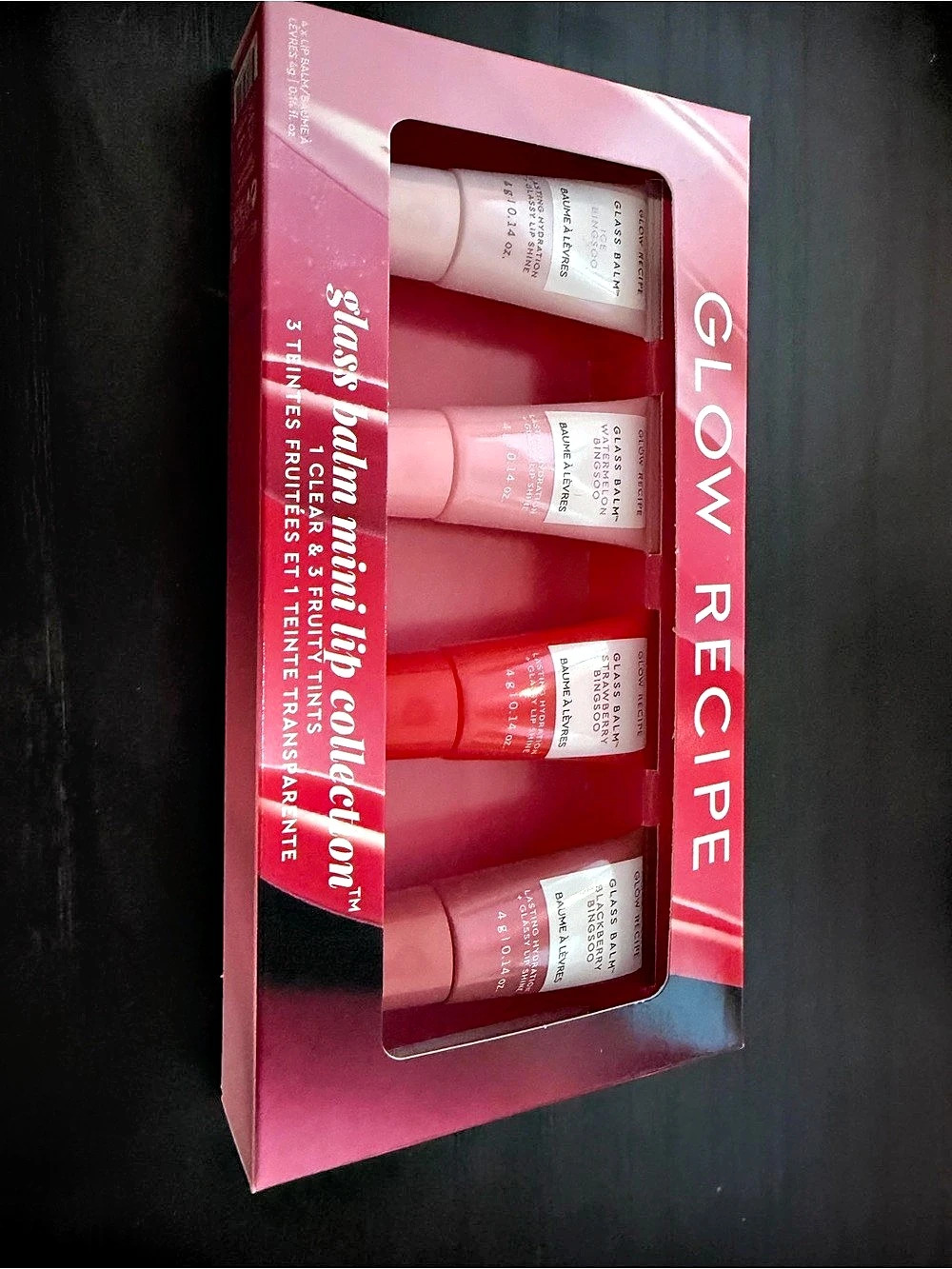 Glow Recipe Gloss Balm Mini Lip Collection Lip Collection Set Pink & Red NWT